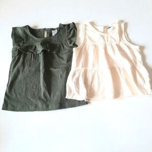 2for1 Ruffled Linen Summer Toddler Tops